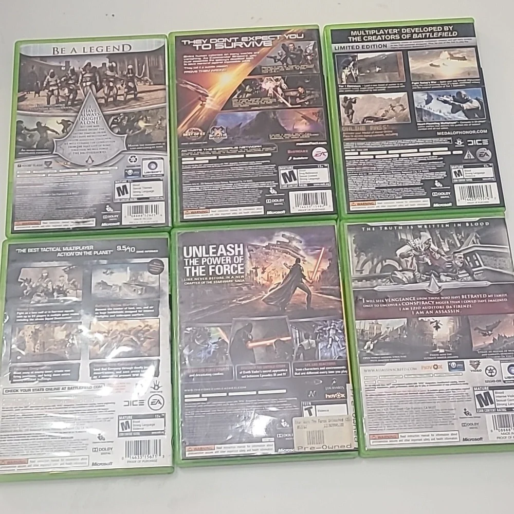 XBOX 360 6 Video‎ Game Collection